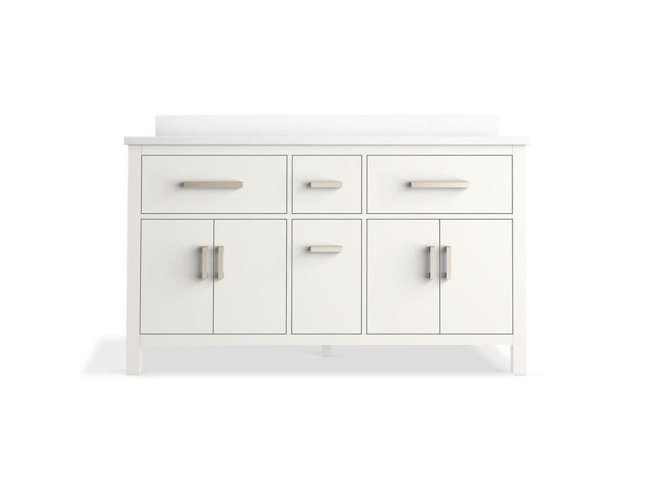 Kohler Kresla 60" bathroom vanity cabinet with sinks and quartz top