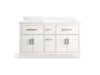Kohler Kresla 60" bathroom vanity cabinet with sinks and quartz top