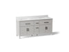 Kohler Kresla 72" bathroom vanity cabinet with sinks and quartz top