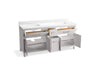 Kohler Kresla 72" bathroom vanity cabinet with sinks and quartz top