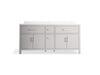 Kohler Kresla 72" bathroom vanity cabinet with sinks and quartz top