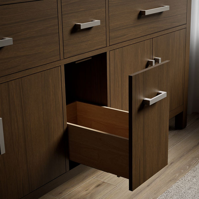 KOHLER K-40642-BD1 Kresla 72" bathroom vanity cabinet with sinks and quartz top