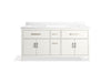 Kohler Kresla 72" bathroom vanity cabinet with sinks and quartz top