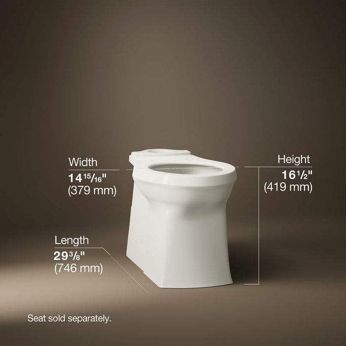 KOHLER K-4144 Corbelle Elongated toilet bowl with skirted trapway