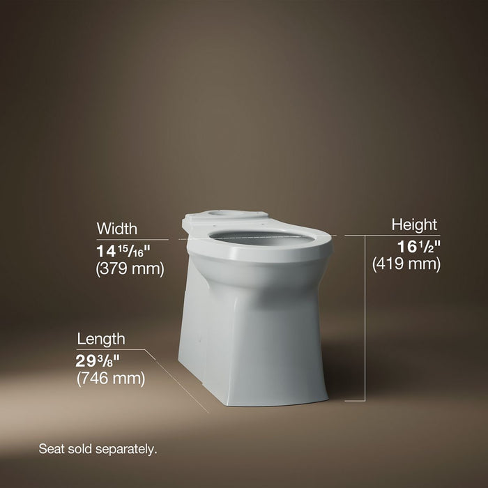 KOHLER Corbelle Elongated toilet bowl with skirted trapway