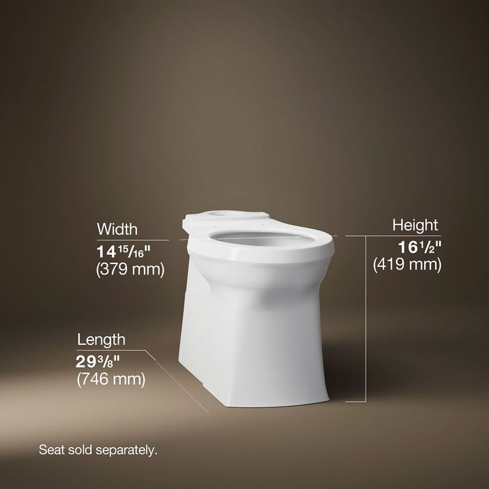 KOHLER Corbelle Elongated toilet bowl with skirted trapway
