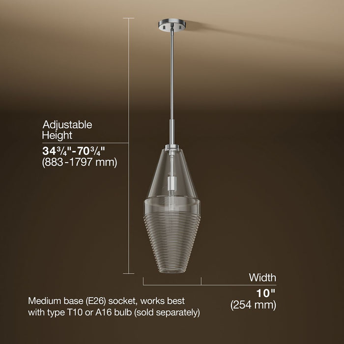 3/4 view of product with dimensions