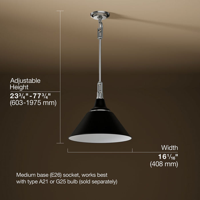 3/4 view of product with dimensions