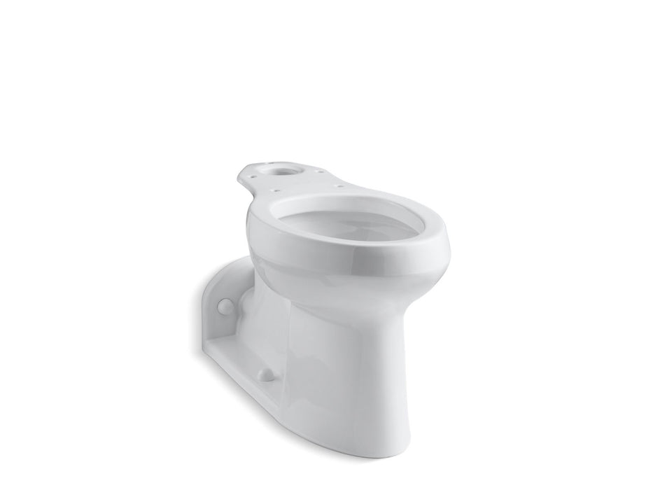 KOHLER K-4305-SSL Barrington Floor-mount rear spud antimicrobial toilet bowl with bedpan lugs and skirted trapway, white