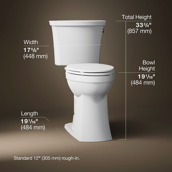 3/4 view of product with dimensions
