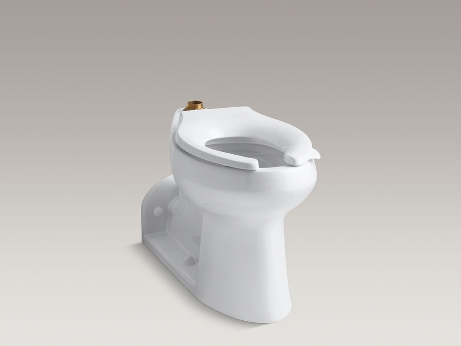 KOHLER K-4352 Anglesey Floor-mount Top Spud Flushometer Bowl with Exposed Trapway