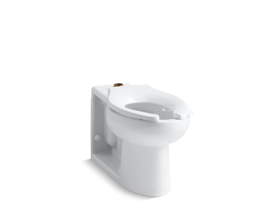 KOHLER K-4386-L Anglesey Floor-mount top spud flushometer bowl with bedpan lugs