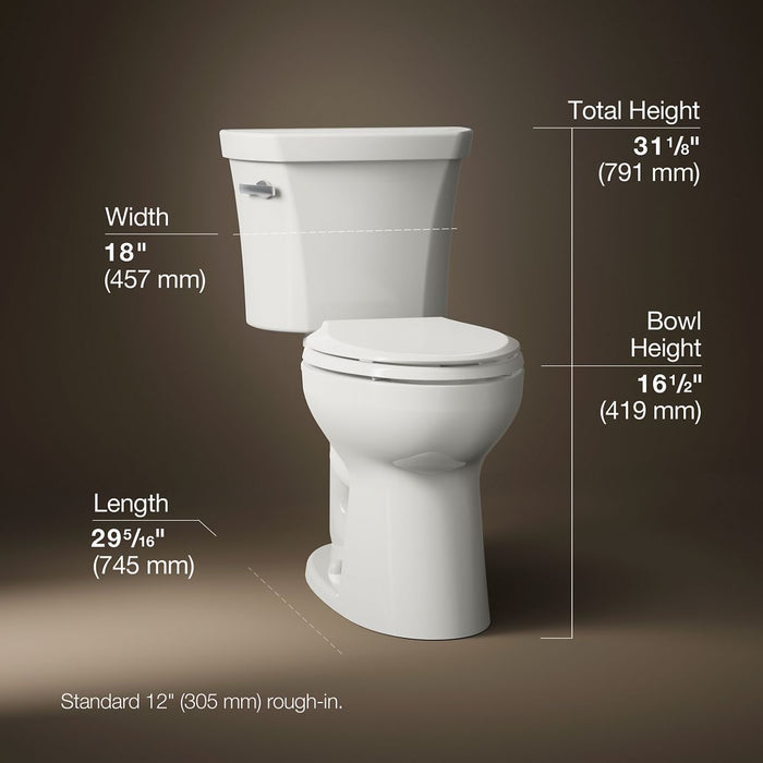 3/4 view of product with dimensions
