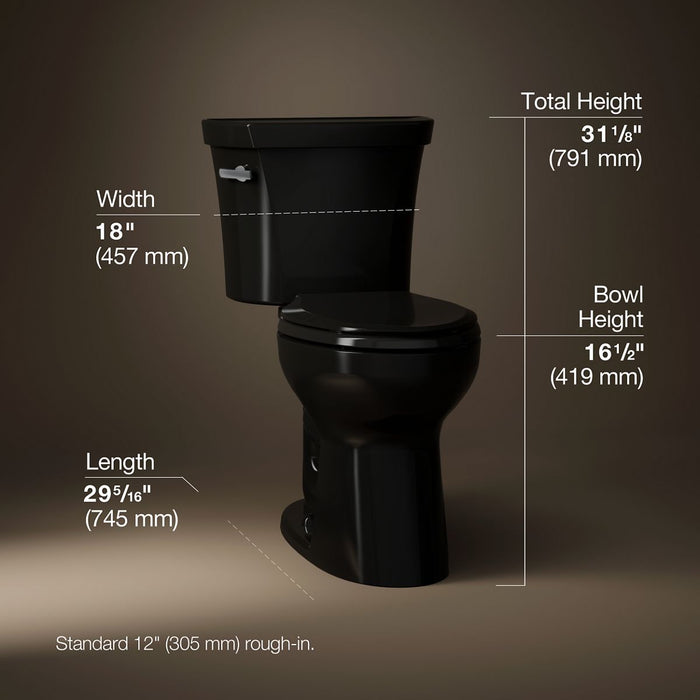 3/4 view of product with dimensions