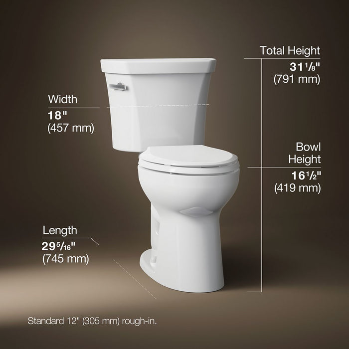 3/4 view of product with dimensions