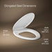 KOHLER K-4652-A Lustra Quick-Release elongated toilet seat with antimicrobial agent