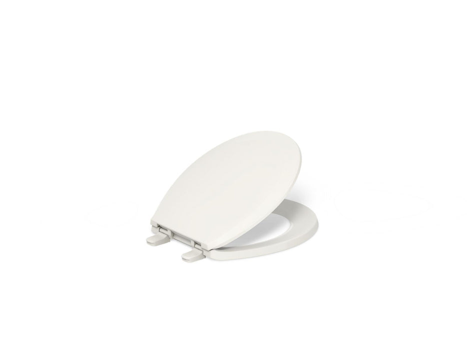 KOHLER K-4662 Lustra Quick-Release round-front toilet seat, biscuit