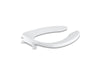 KOHLER K-4670-SA Lustra Commercial elongated toilet seat with antimicrobial agent and self-sustaining check hinge, white