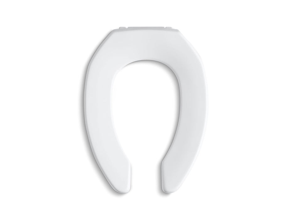 KOHLER K-4679-CA Lustra Commercial elongated toilet seat with 1" bumpers and antimicrobial agent