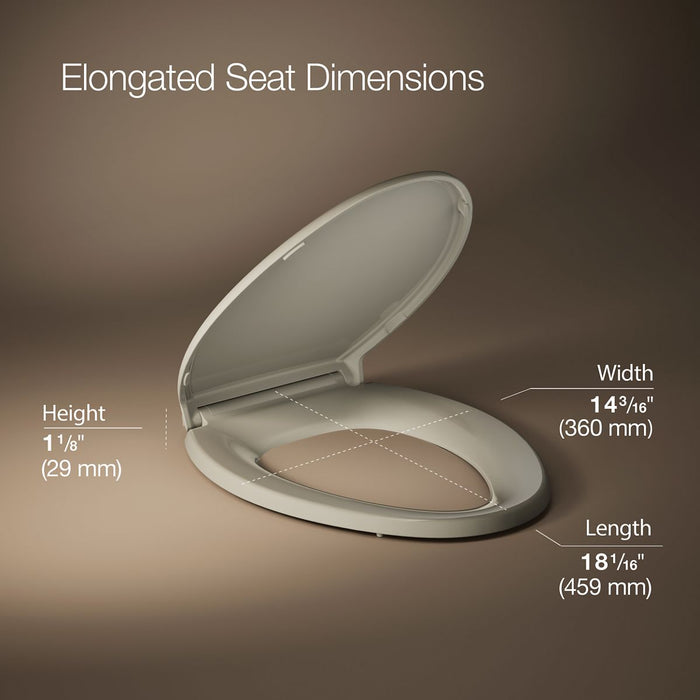 Kohler Glenbury ReadyLatch Quiet-Close elongated toilet seat