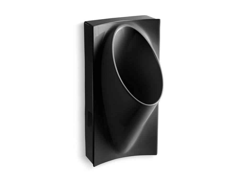KOHLER K-4918 Steward Half-stall Waterless Urinal, black black