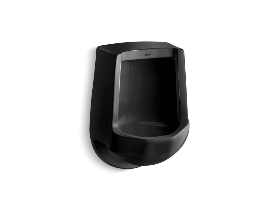 KOHLER K-4989-R Freshman Siphon-jet half-stall 1.0 gpf urinal, rear spud, black black