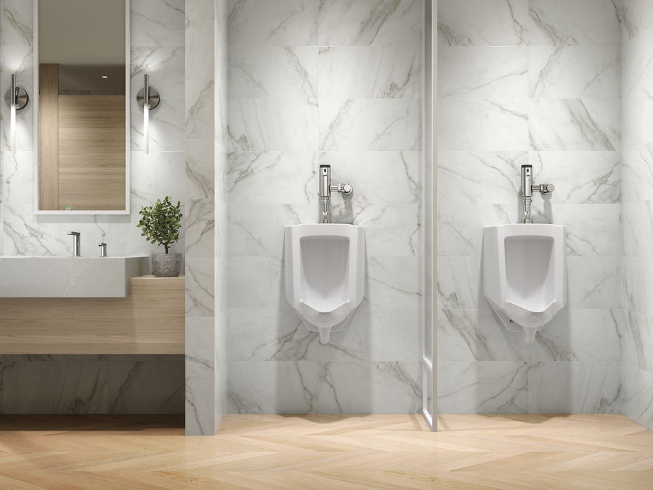 KOHLER K-4991-ETSS Bardon High-Efficiency Urinal (HEU), washout, wall-hung, 0.125 gpf to 1.0 gpf, top spud, antimicrobia