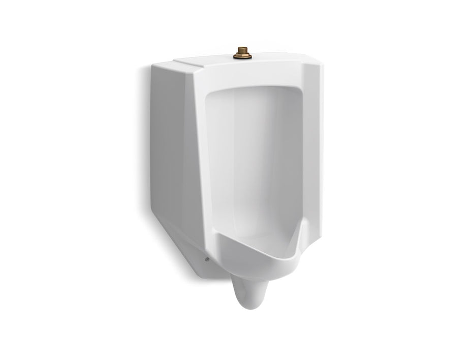 Kohler Bardon High-Efficiency Urinal (HEU), washout, wall-hung, 0.125 gpf to 1.0 gpf, top spud, antimicrobial
