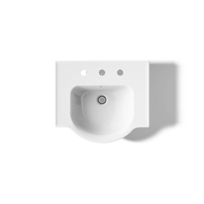 Kohler Veer 21" square pedestal bathroom sink