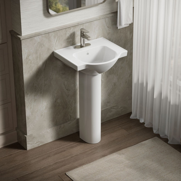 KOHLER K-5247-4 Veer 21" square pedestal bathroom sink