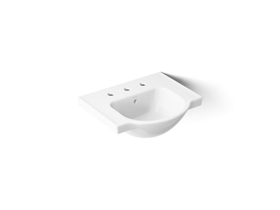 KOHLER K-5247-8 Veer 21" square pedestal bathroom sink