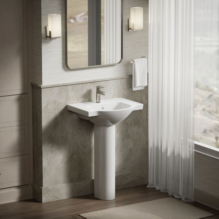 Kohler Veer 24" square pedestal bathroom sink