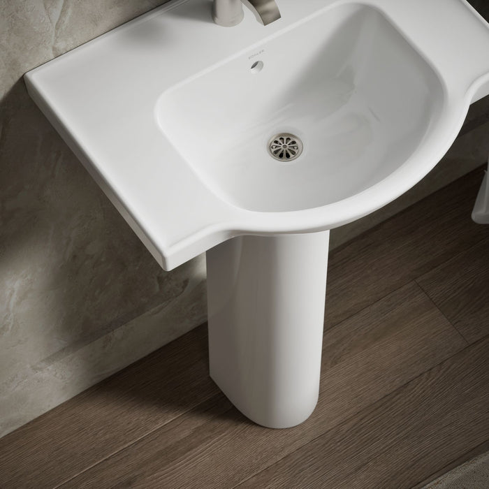 KOHLER K-5248-1 Veer 24" square pedestal bathroom sink