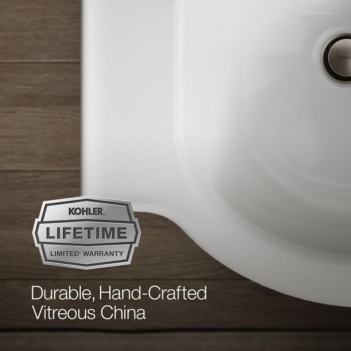 KOHLER K-5265-1 Veer 21" rectangular pedestal bathroom sink