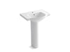 KOHLER K-5266-1 Veer 24" rectangular pedestal bathroom sink