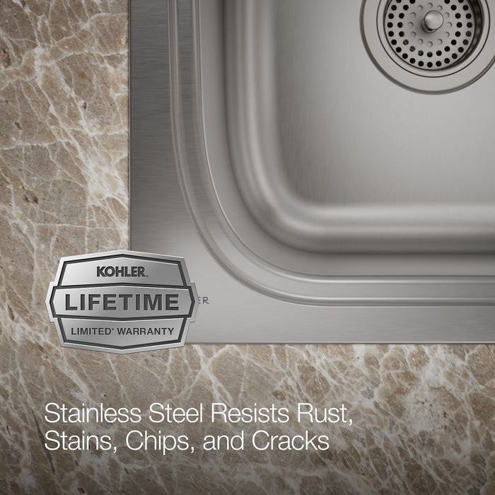 Kohler Verse 33" top-mount double-bowl kitchen sink