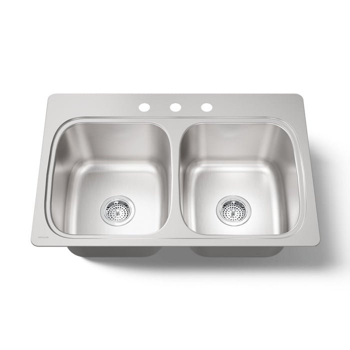 Kohler Verse 33" top-mount double-bowl kitchen sink
