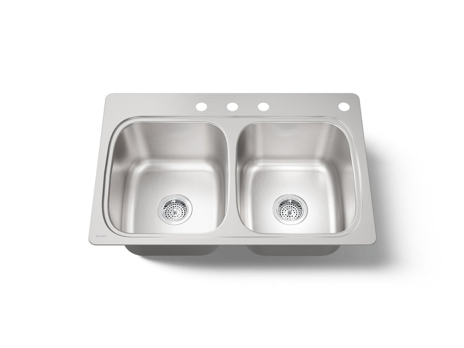 Kohler Verse 33" top-mount double-bowl kitchen sink