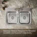 Kohler Verse 33" top-mount double-bowl kitchen sink