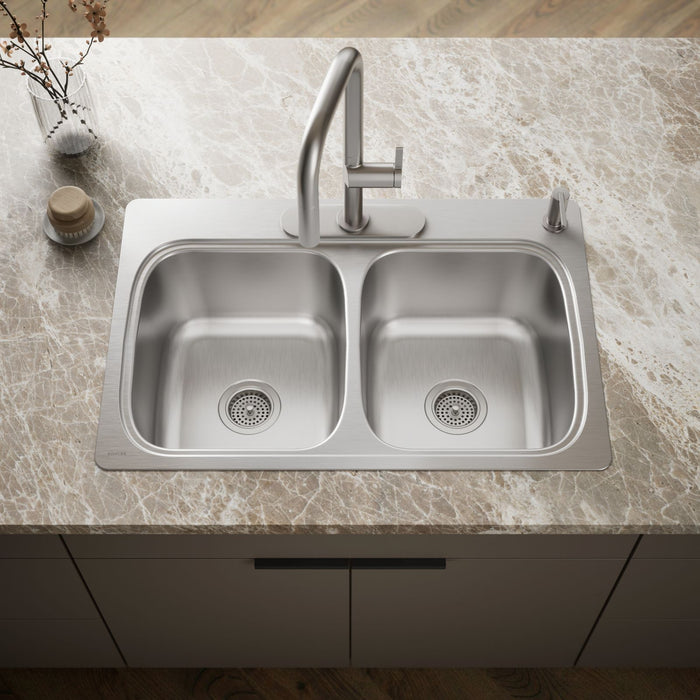 KOHLER K-5267-4 Verse 33" top-mount double-bowl kitchen sink