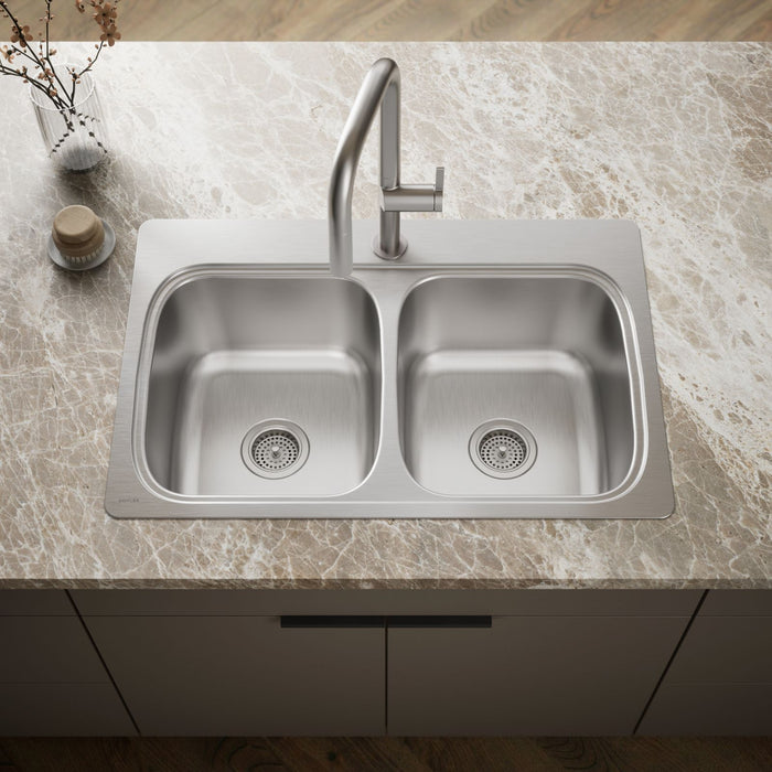 KOHLER K-5267-1 Verse 33" top-mount double-bowl kitchen sink