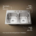 KOHLER K-5267-4 Verse 33" top-mount double-bowl kitchen sink