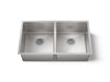 KOHLER K-5281 Strive 32" undermount double-bowl kitchen sink with accessories