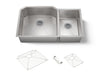 KOHLER Strive 35-1/2" undermount double-bowl kitchen sink