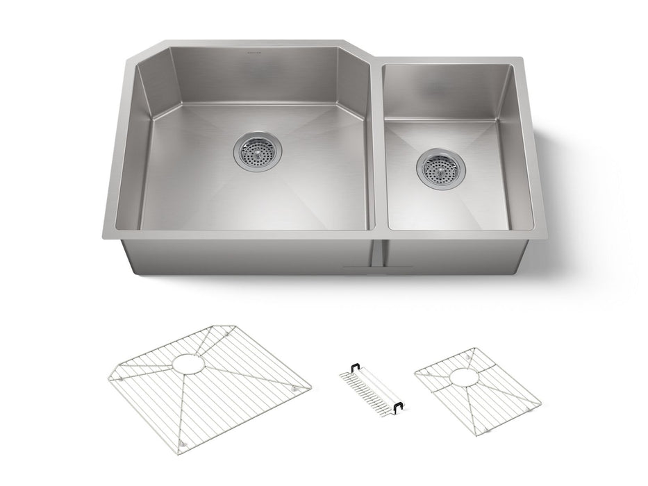 KOHLER Strive 35-1/2" undermount double-bowl kitchen sink