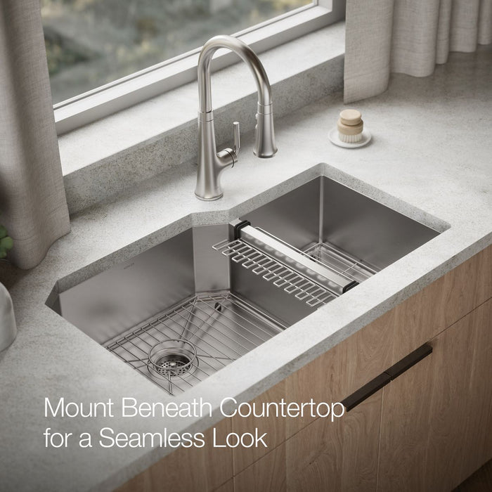 KOHLER Strive 35-1/2" undermount double-bowl kitchen sink
