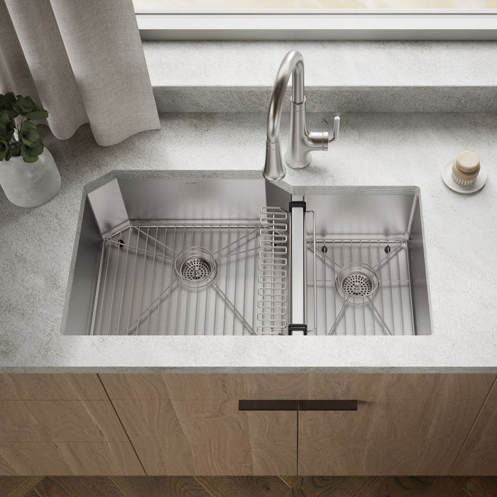 KOHLER Strive 35-1/2" undermount double-bowl kitchen sink