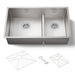 KOHLER Strive Smart Divide 32" undermount double-bowl kitchen sink