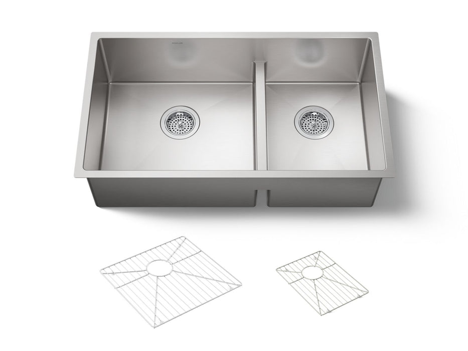 KOHLER K-5284 Strive Smart Divide 32" undermount double-bowl kitchen sink