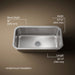 KOHLER K-5290 Undertone 31-1/4" undermount single-bowl kitchen sink